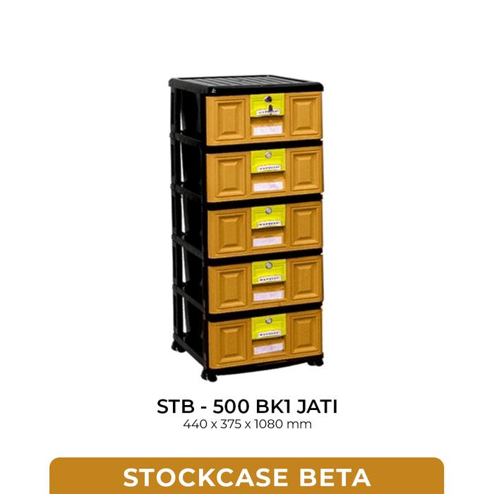 Gambar Lemari Pakaian Plastik Napolly / Lemari Anak STB-500 BK1 HITOS - JATI dari Napolly Furniture Official undefined Tokopedia