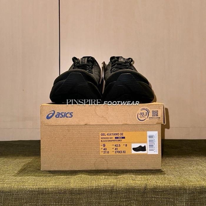 Gambar ASICS MEN GEL-KAYANO 32 BLACK GRAPHITE GREY - SEPATU SNEAKERS RUNNING PRIA - 42,5, BLACK GRAPHITE GREY dari PINSPIRE undefined Tokopedia