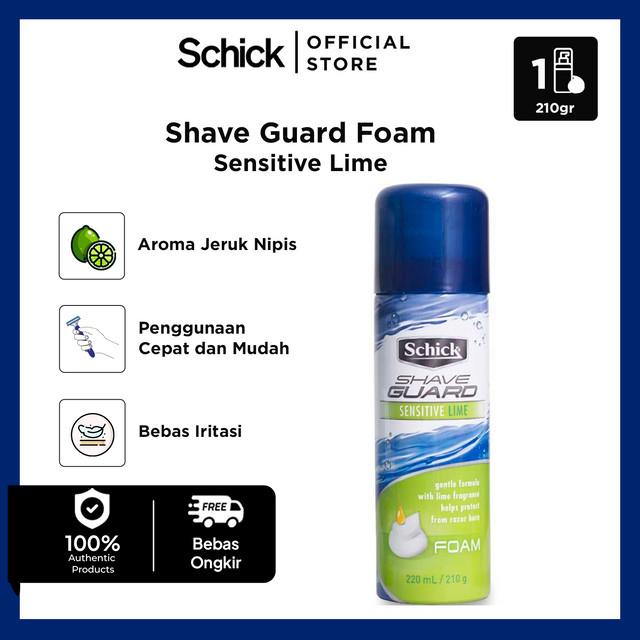 Gambar Schick Alat Cukur Shave Guard Foam Sensitive Lime 220ml/210gr Lime dari Banana Boat and Schick ID undefined Tokopedia