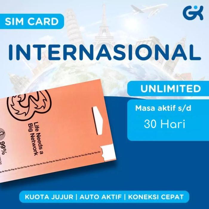 Gambar Simcard 3 UK & Indonesia | Whatsapp nomor UK+44 dari globalkomunika undefined Tokopedia