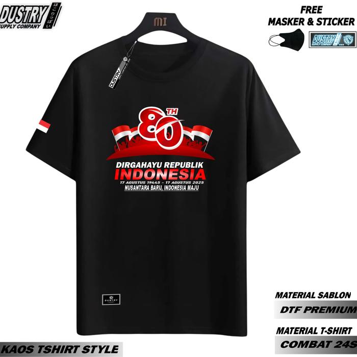 Gambar TSHIRT KAOS 17 AGUSTUS 2025 PRIA WANITA DEWASA / BAJU KAOS 17 AGUSTUS 2025 TERBARU / KAOS KEMERDEKAAN MERAH PUTIH 17 AGUSTUS 2025 PRIA WANITA DEWASA - HITAM, M dari DUSTRY undefined Tokopedia