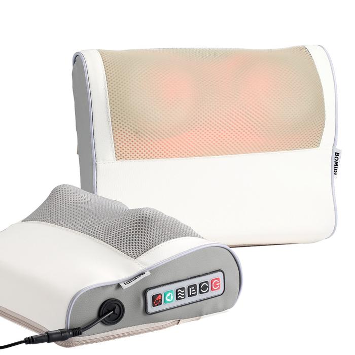 Gambar BOMIDI MP1 Bantal Pijat 8 Bola Massage Pillow Leher Punggung Portable Car And Home ijat Bahu Dan Tulang Belakang Getar - White-Gray, MP1 dari BOMIDI.Indonesia undefined Tokopedia