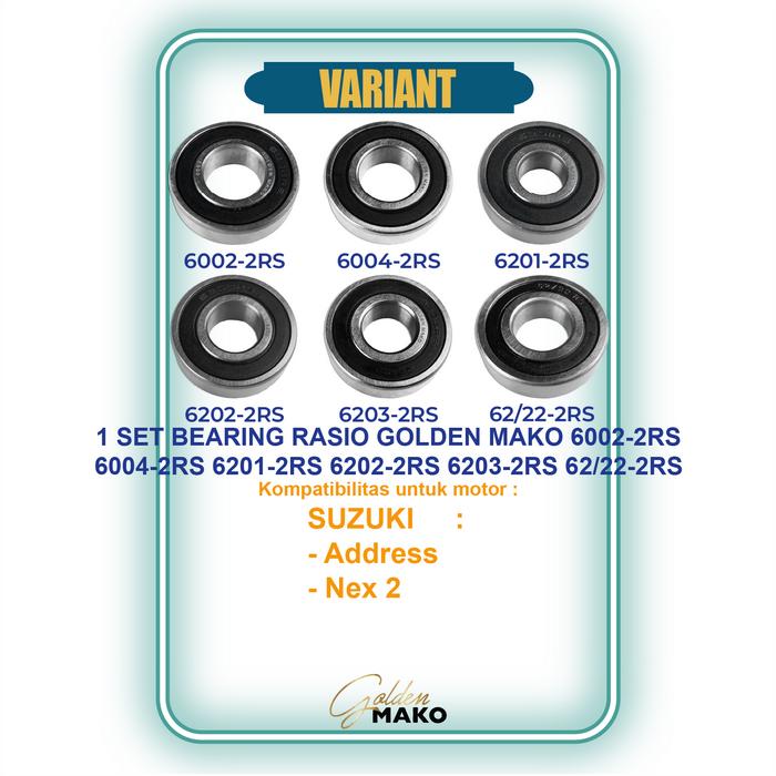 Promo Paket Bearing Laher Lahar Gigi Rasio Gardan Spin 125 Golden Mako ...