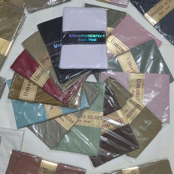 Gambar 10Pcs Jilbab Umama Basic Voal Jahit Tepi Hijab Segi Empat - Paket Usaha Reseller Kerudung Muslim Square dari Javastar Fashion Store undefined Tokopedia