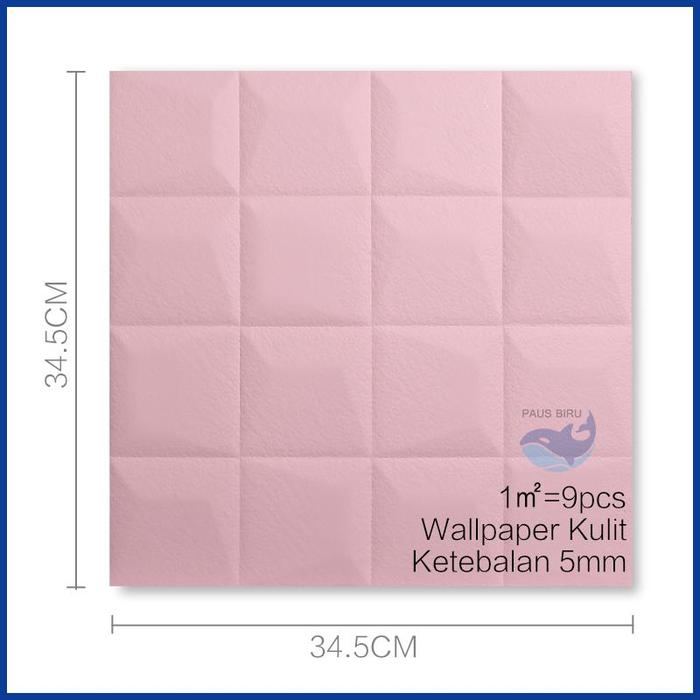 Gambar Paus Biru - Wallpaper Sticker Foam Motif Diamond Bahan Kulit Ukuran 34,5cm x 34,5cm Wall Paper Dinding Kamar Rumah Cafe Aesthetic Waterproof - 35x35cm PINK | A47-2 dari Paus Biru SMR undefined Tokopedia