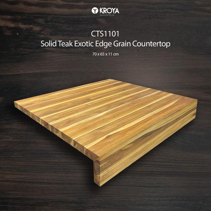 Gambar Solid Teak Exotic Edge Grain Countertop CTS1101 dari KroyaHome undefined Tokopedia