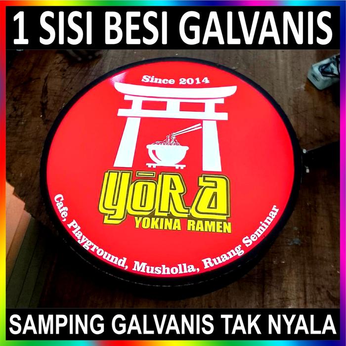 Gambar Neon Box Bulat 2 Sisi Nyala LED Full Acrylic dan PVC Premium Murah - Galvanis 1 Sisi, 60 CM dari AcrylicWorks undefined Tokopedia