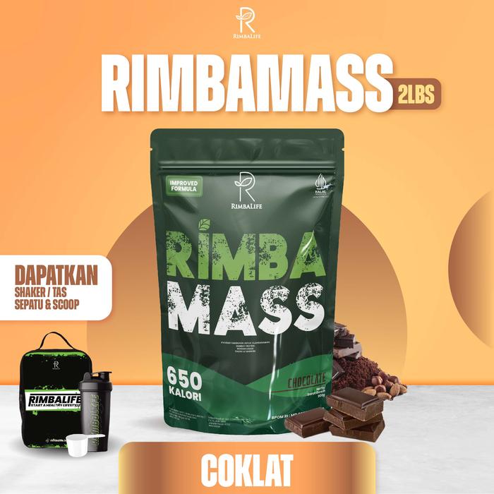 Gambar Rimbalife Rimbamass Rimba Mass Susu Weight Gainer 2lbs 2 LBS 900gram - Coklat, Shaker dari rimbalife undefined Tokopedia