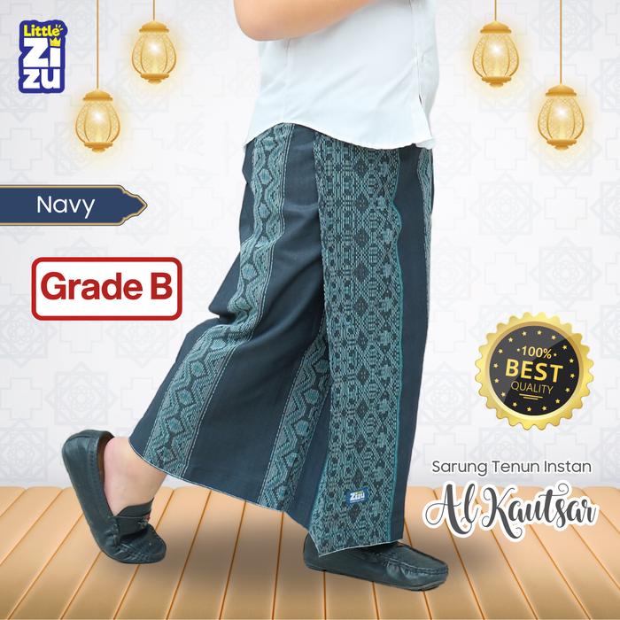 Gambar Sarung Tenun Anak Muslim Instan Al-Kautsar GRADE B Motif Etnik by Little Zizu - Navy, S dari Little Zizu undefined Tokopedia