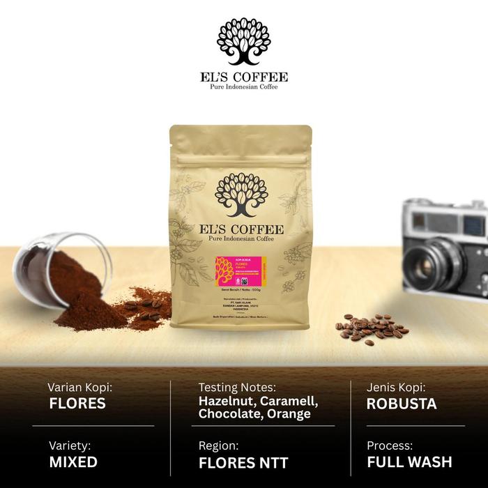Gambar Kopi Robusta EL'S COFFEE FLORES ROBUSTA 500GR - bean dari El's Coffee Kota Bandar Lampung Tokopedia
