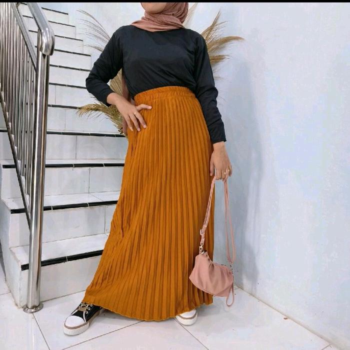 Gambar ROK PLISKET MAYUNG LIPITAN BESAR BEST SELLER - MUSTAD, -+95 cm dari ADZKIYA COLLECTION undefined Tokopedia