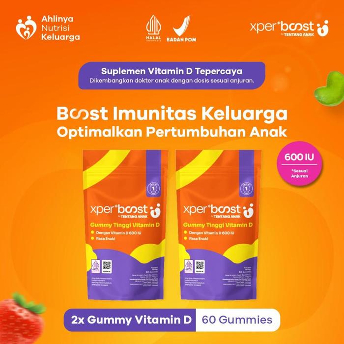 Gambar Expert Boost - Bundling 2 Pouch Gummy Vitamin D 600 IU Anak dan Dewasa | Paket 30 Hari - 2 pouch isi 30 dari Expert Boost undefined Tokopedia