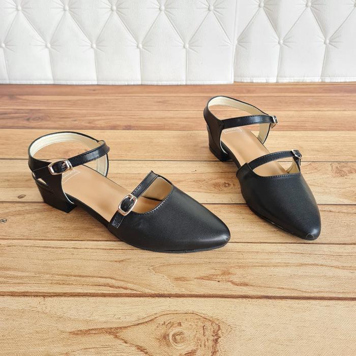 Gambar CHOCOLATTE AG 46 SEPATU BAPAU WANITA TALI NILUNA 3CM - HITAM, 36 dari Chocolattestore undefined Tokopedia