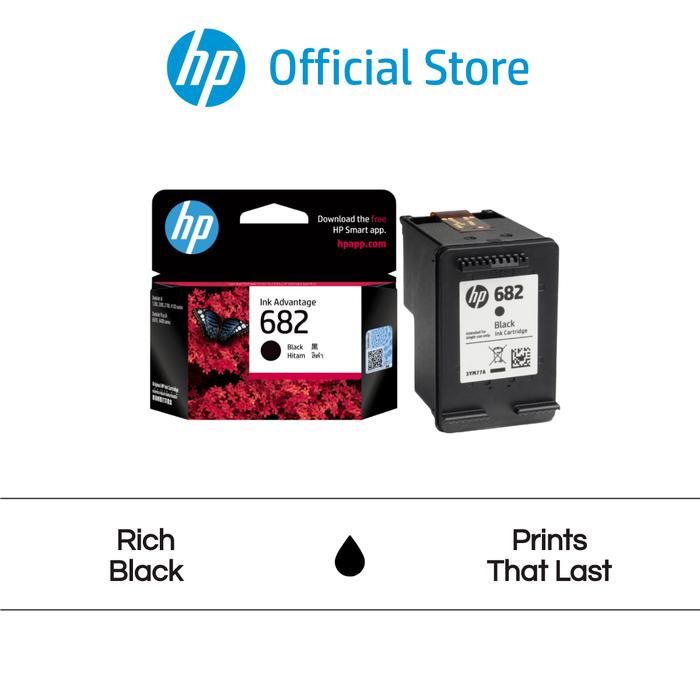 Gambar Tinta Printer HP Original 682 Hitam Black Cartridge Combo 2 Pack Warna - Black dari HP Indonesia undefined Tokopedia
