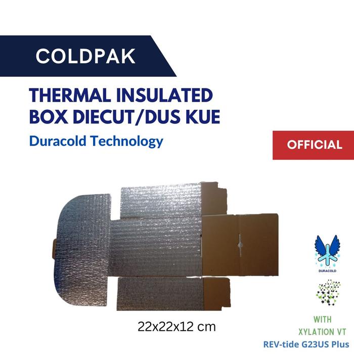 Gambar COLDPAK Thermal Insulated Box Kemasan Diecut Dus kue Tahan Dingin untuk Pengiriman - 22x22x12 cm dari Coldpak undefined Tokopedia