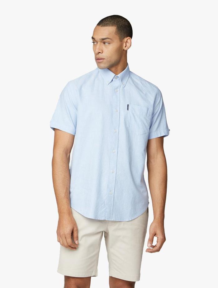 Gambar BEN SHERMAN - Men Shirts - Signature Oxford - Short Sleeve BMN065095120 - L, SKY BLUE dari Ben Sherman Official undefined Tokopedia