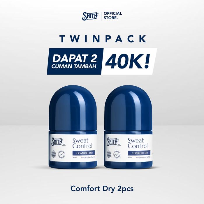 Gambar SMITH - 2 Comfort Dry Sweat Control Antiperspirant Anti Perspirant Deodorant Pria Keringat Berlebih Kulit Sensitif Ketiak Bau Roll On Perawatan Tubuh dari Smith Men Supply undefined Tokopedia