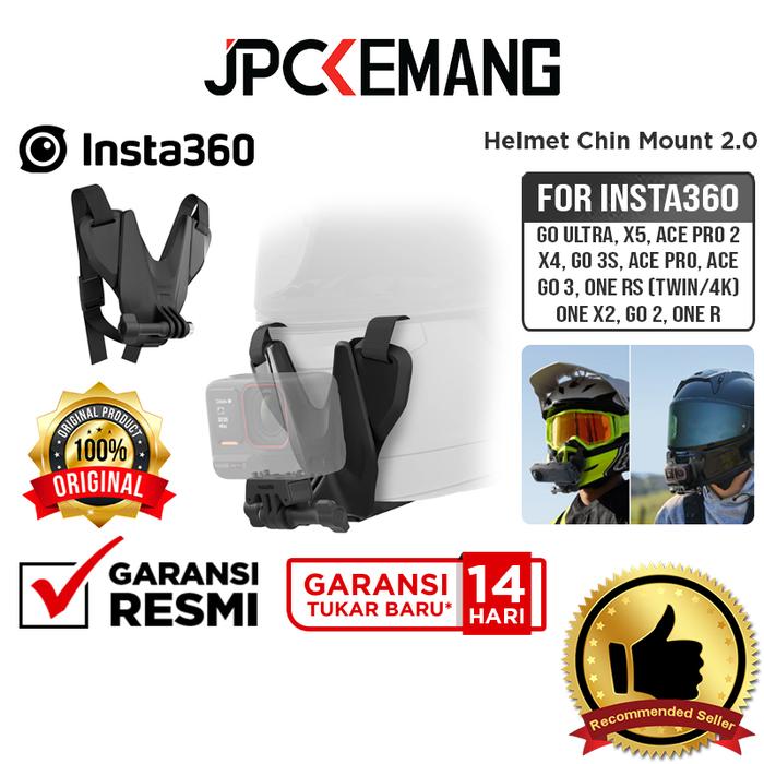 Gambar Insta360 Helmet Chin Mount 2.0 New Version POV Angle for Motovlog Garansi Resmi - V 2.0 (New Version) dari JPC Kemang undefined Tokopedia