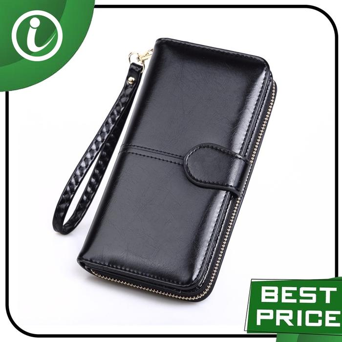 Gambar Dompet Wanita Dompet Dollar Kulit PU Import Dengan Resleting / Zipper - Hitam dari ARI DEWANTORO undefined Tokopedia