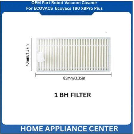 Gambar Ecovacs Deebot T80 Omni X8 pro plus  Side Brush Hepa Filter Main Brush Dust Bag Roller Brush Spare Part Robot Vacuum Cleaner Accessories - 1 BH FILTER dari Home Appliance center undefined Tokopedia