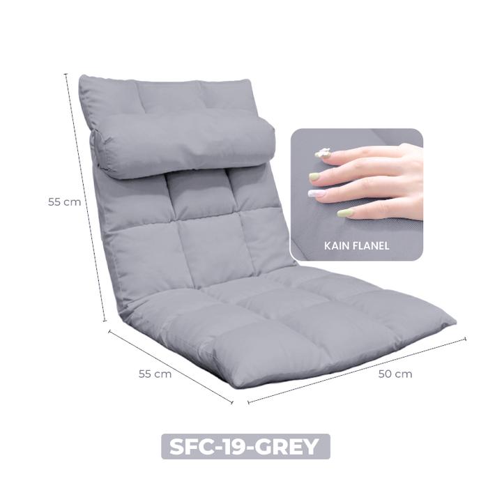 Gambar Sofa Lipat Lesehan Tatami Minimalis Kursi Lipat Lantai Sofa Lipat Kamar Rebahan Adjustable AFF - SFC-19-Grey dari Unix Store 88 undefined Tokopedia