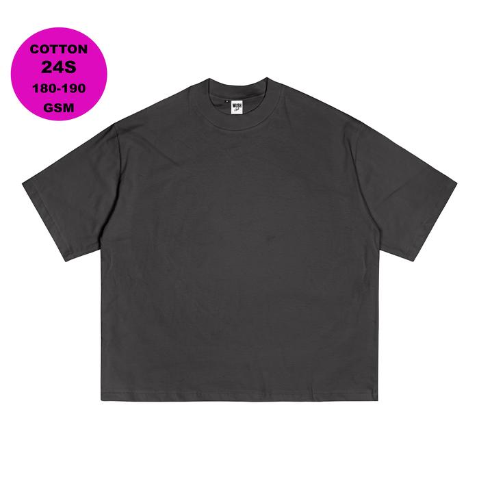 Gambar BOXY FIT TEE POLOS BAJU KAOS DISTRO PRIA WANITA OVERSIZE COTTON COMBAD HITAM - BOXY POLOS DAKGREY, SIZE M dari Wushclub undefined Tokopedia