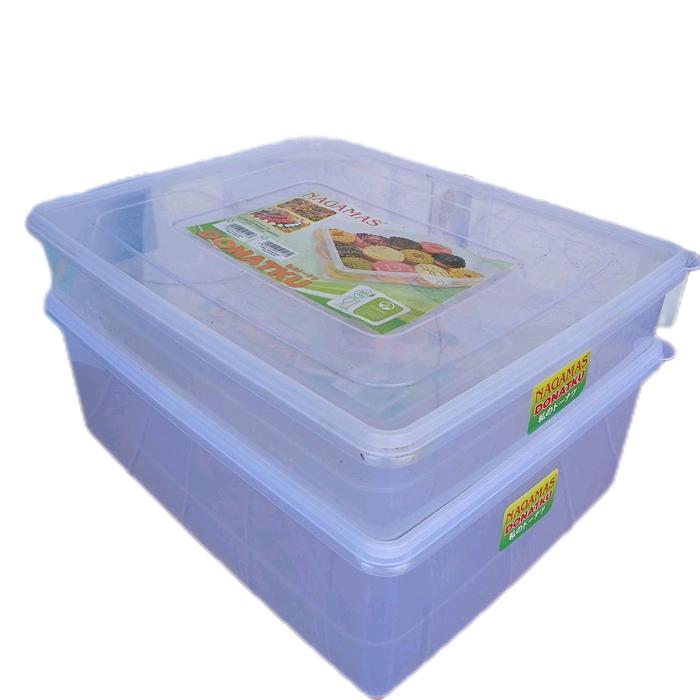 Gambar Tempat donat /wadah plastik donat /tempat roti/makanan merk Nagamas M DAN L Penyimpanan - Medium [ M ] dari BERKAH SINAR BARU undefined Tokopedia