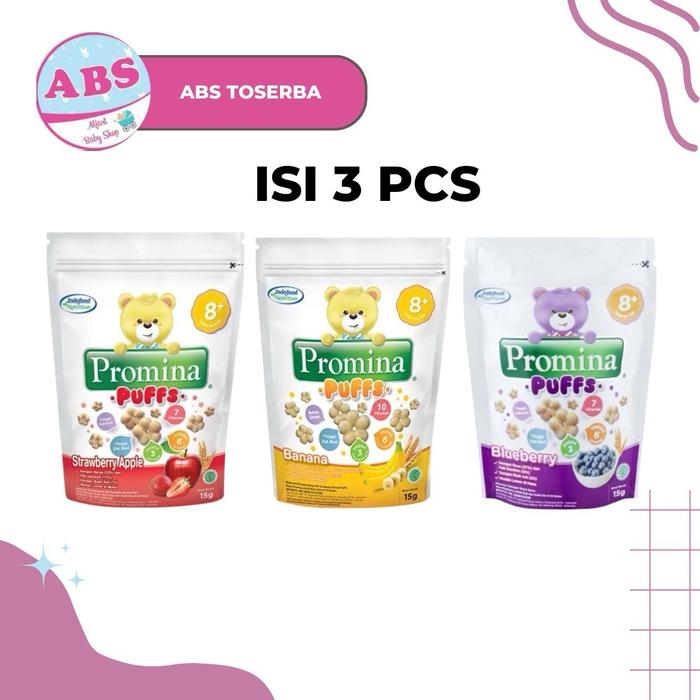 Gambar [PROMO SPESIAL] 3 Pcs Promina Puff Cemilan Bayi MPASI Usia 8 Bulan + 15gr - mix 3 rasa dari ALFART BABYSHOP PUSAT undefined Tokopedia