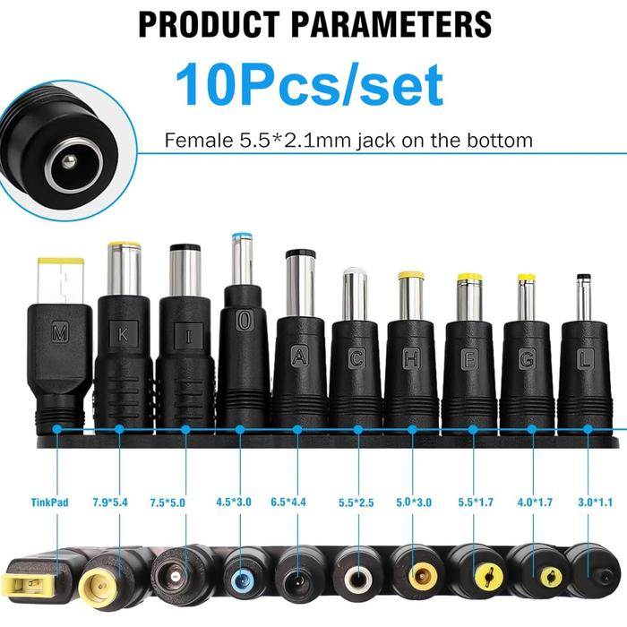 Jual Connectors Adapter Universal 10in1 Adapter DC Converter 5.5mm x 2 ...
