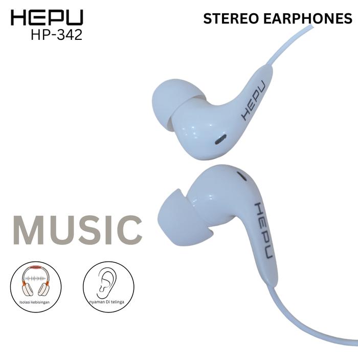 Gambar Handsfree HEPU HP-342 warna Hitam/Putih - White dari Hepu Store undefined Tokopedia