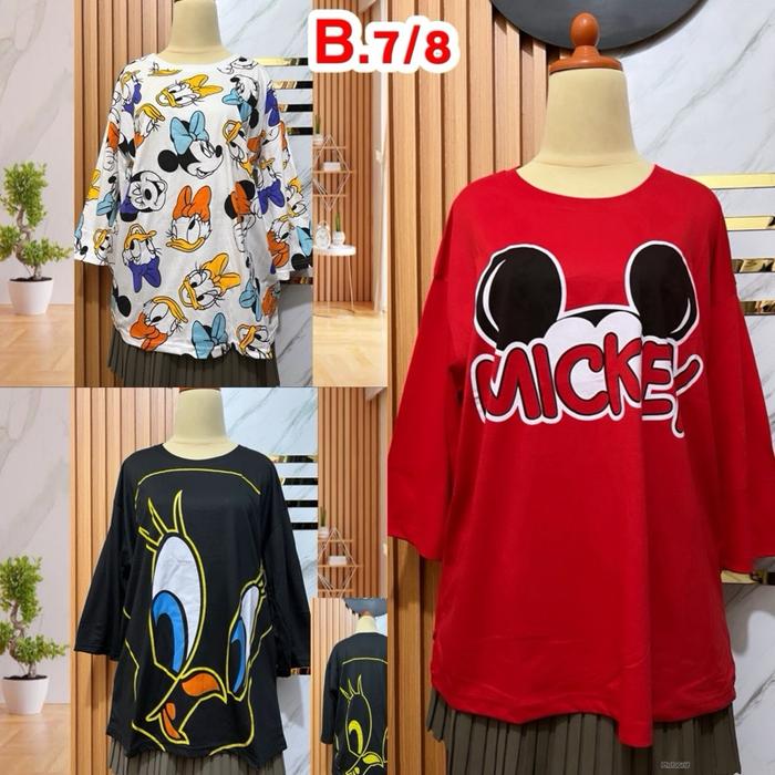 Gambar PROMO KAOS Lengan 7/8 120ribu 3pcs - Gambar B.7/8, XXXL(Ld 120cm) dari Arnelle undefined 4 Tokopedia