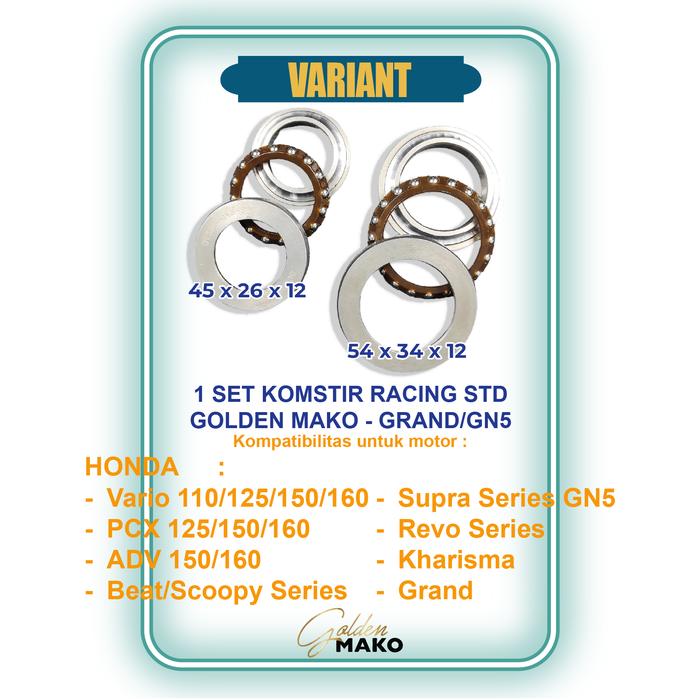 Gambar Komstir Comstir Racing Standar Beat Deluxe Genio Scoopy Spacy 110 Karbu Fi eSP POP Street New Vario PCX ADV 125 150 160 Golden Mako - Beat All Series GN5 dari RollerQue undefined Tokopedia