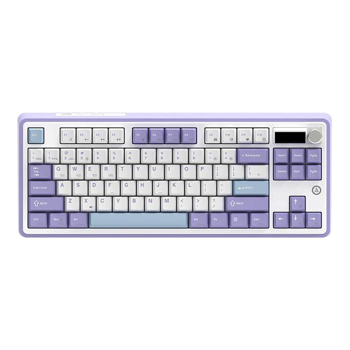 Ajazz AK870 mechanical gaming keyboard with RGB lights and color screen