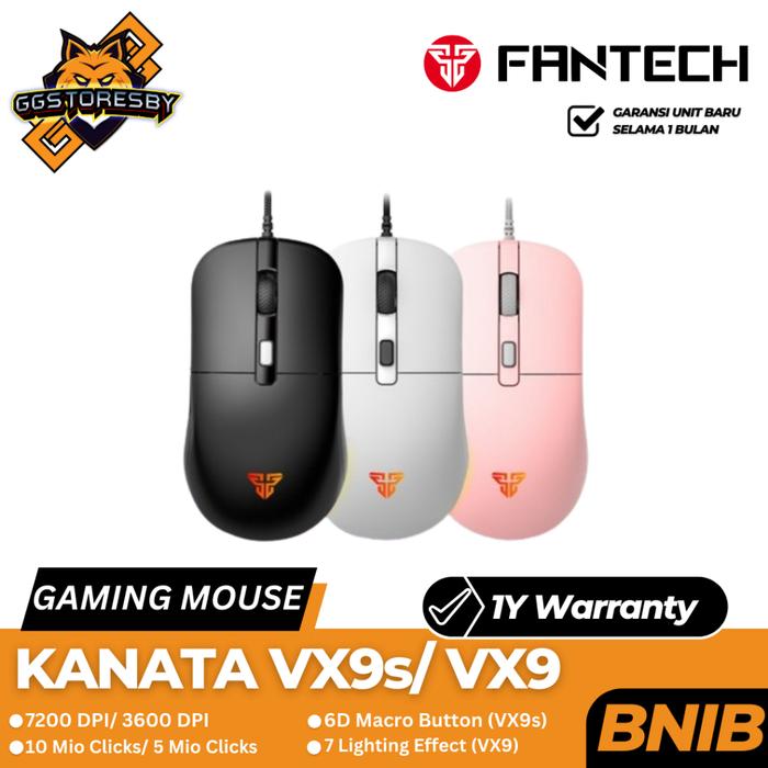 Gambar FANTECH KANATA VX9s/VX9 RGB MACRO Gaming Mouse - VX9 - BLK dari GGSTORESBY undefined Tokopedia