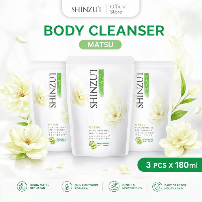 Gambar Shinzui Body Cleanser Sabun Cair Refill 180ml x 3 PCS Skin Lightening - Mencerahkan Kulit Lebih Sehat Bercahaya - Matsu dari Aki Murah Jakarta Kota Tangerang Selatan Tokopedia