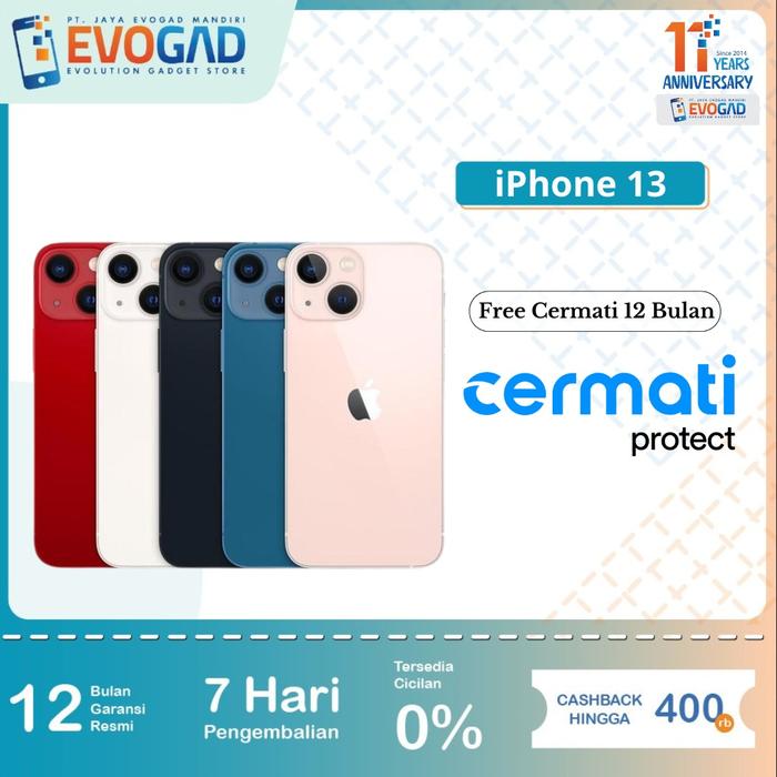 Gambar iPhone 13 128GB & 256GB, Layar Super Retina XDR 6,1 inci | Garansi Resmi 2 Tahun Extra Warranty - Midnight, 128 dari Evogad Mall undefined Tokopedia