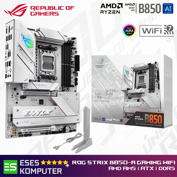 Gambar ASUS ROG STRIX B850-A GAMING WIFI | Motherboard AMD AM5 ATX | DDR5 dari ESES Komputer undefined Tokopedia