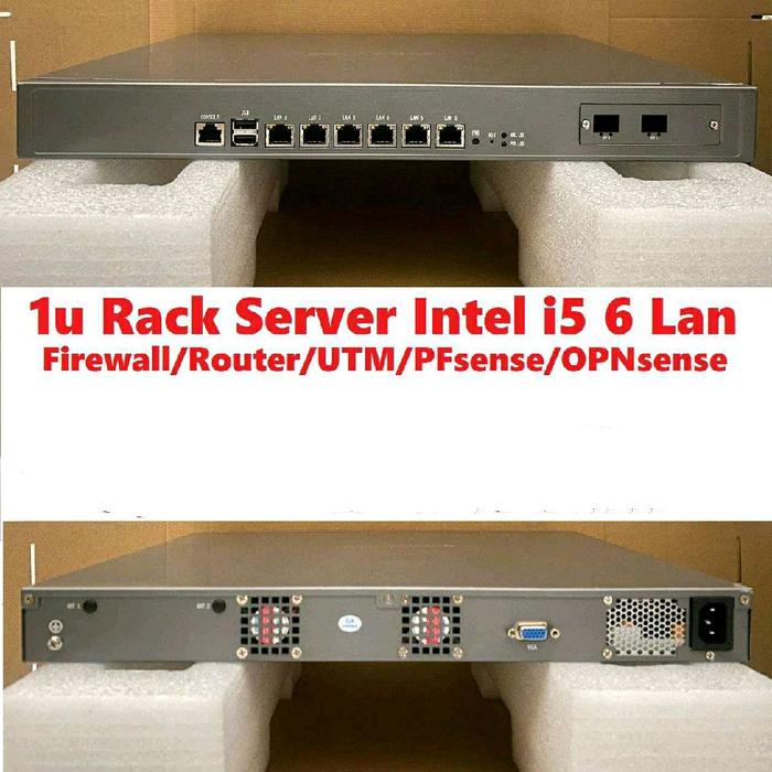 Pfsense Router Rack Mount Jual Server 1u Rack i5 Firewall PFSense UTM 6LAN 6 LAN Router OPNSense ...