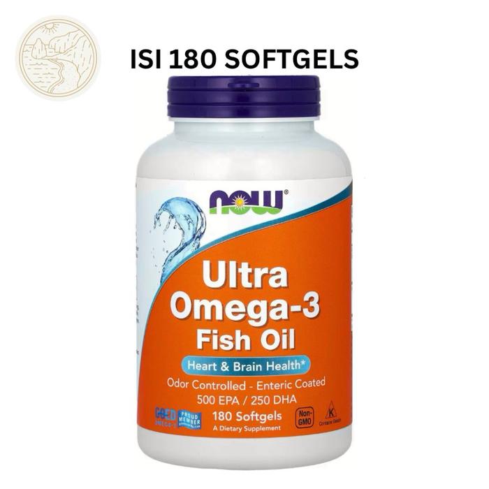 Promo NOW Ultra Omega 3 Fish Oil 1000mg 500 EPA 250 DHA - ISI 180 ...