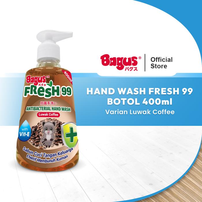 Gambar Sabun Cuci Tangan Bagus FRESH 99 Anti Bacterial Hand Wash Botol 400 ml Cair - Luwak Coffee dari Bagusmartofs undefined Tokopedia