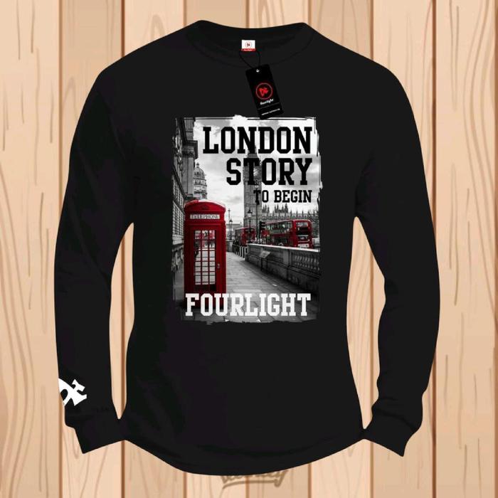 Gambar Kaos Lengan Panjang Pria Distro Bandung Cotton 30s Size M L XL kEREN - hitam A, M dari ACiD STORE undefined Tokopedia