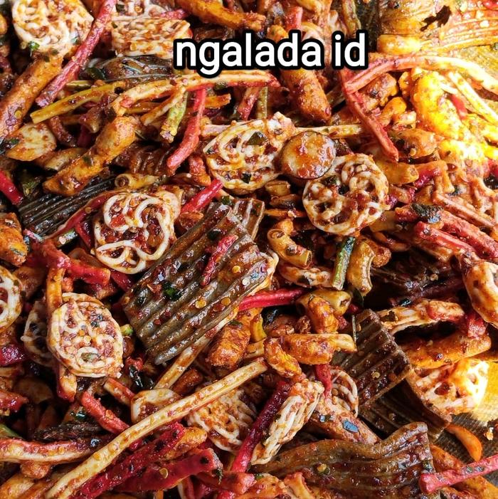 Gambar Seblak kering pedas daun jeruk campur/aneka seblak mix 250gram snack murah - pedas mix campur, 250 gr dari ngalada id undefined Tokopedia