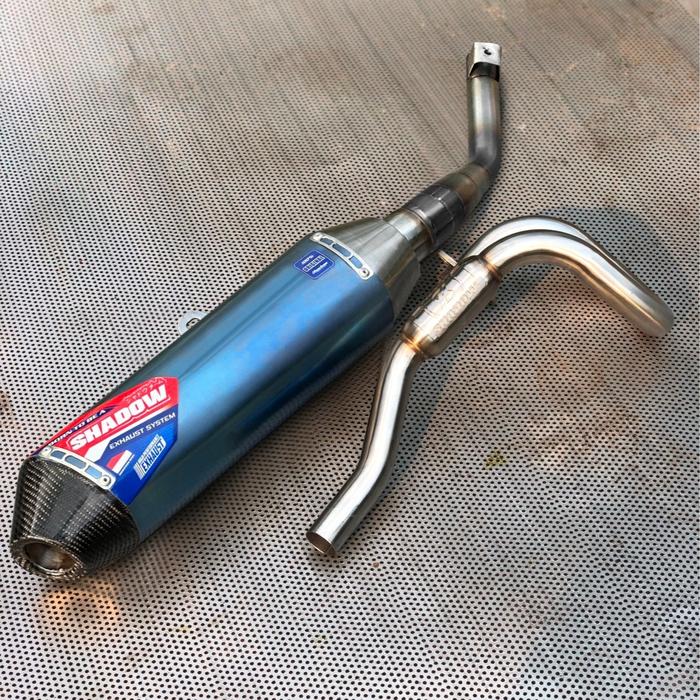 Gambar Knalpot CRF150 KLX150 WR155 type POSEIDON BLUE Shadow Exhaust System - CRF 150, FULSET BOREUP DIBAWAH 200CC dari SHADOW EXHAUST SYSTEM ORIGINAL_NEW undefined Tokopedia