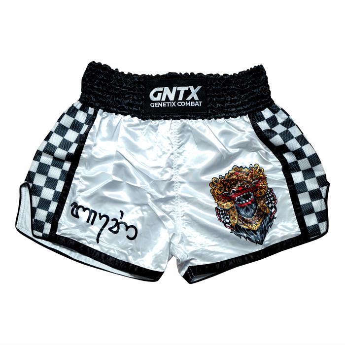 Gambar GENETIX GNTX BARONG MUAY THAI SHORTS WHITE BOXING SHORTS Celana Muaythai, CELANA TINJU, CELANA BOXING - Putih, XL dari ELITE MMA SHOP undefined Tokopedia