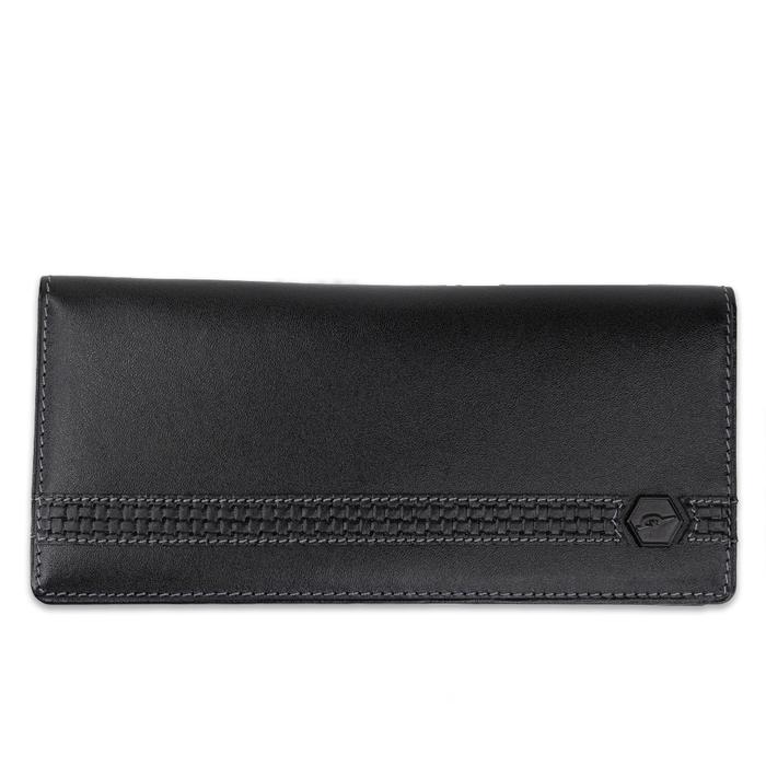 Gambar JFR Dompet Panjang Pria Bahan Kulit Asli Motif Full Grain JS12 - BLACK dari Jennifer Wallet undefined Tokopedia