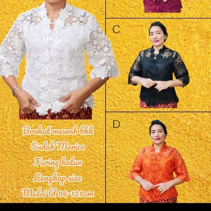 Gambar Blus Brukat Polos Wanita Atasan Mewah bangkok Nyaman Lembut Cewek - putih, L 102 dari benica boutiq shop undefined Tokopedia