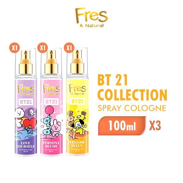 Gambar PAKET USAHA ISI 3 PCS FRES & NATURAL BT 21 SPRAY COLOGNE/ Minyak Wangi Wanita/ Fres/ Parfum Wangi/ Alami/ Wanita/ Tubuh/ Segar dan Wangi/ Wewangian/ Tahan Lama/ elegant dari Vilneria Cosmetics undefined Tokopedia