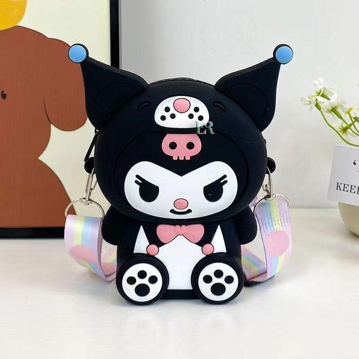 Gambar Slin Bag Mini Tas Selempang Tas Bahu Motif Sanrio Kuromi My Melody 3D 1 Resleting Tali Lepas Pasang Lucu Tempat Penyimpanan Aksesoris kecil Untuk Anak Perempuan - 001-Hitam dari jolly shop88 undefined Tokopedia