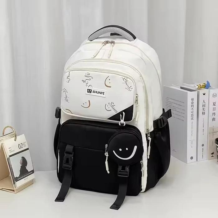 Gambar Tas Ransel Sekolah Anak Perempuan Fashion Shunyi Tas Punggung Anak Cewek + Tas Kecil Tas Sekolah Wanita Backpack Terbaru - Hitam dari BERKAH FASHION BAGS undefined Tokopedia
