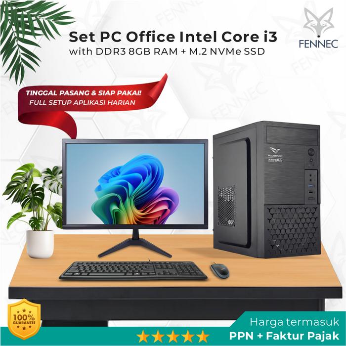 Jual Set PC Komputer Intel Core i3 RAM 8GB SSD Rakitan Office - Monitor ...
